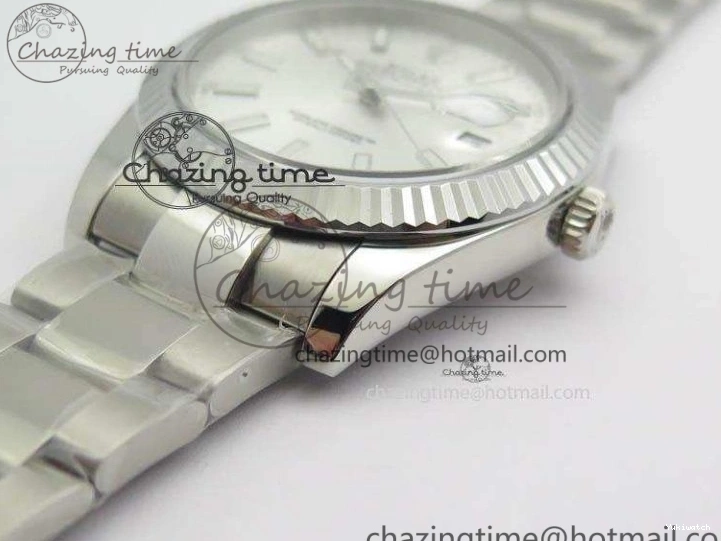Fluted Best 1:1 Oyster On Dial Silver Bezel SS 41mm 126334 Bracelet Edition A3235 DateJust Noob 0214